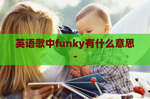 英语歌中funky有什么意思-