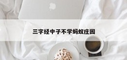 三字经中子不学蚂蚁庄园