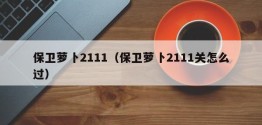 保卫萝卜2111（保卫萝卜2111关怎么过）