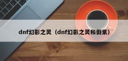 dnf幻影之灵（dnf幻影之灵和假紫）